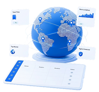 Global rights distribution globe
